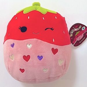 NWT Squishmallows 8” Valentines Scarlet the Strawberry with First to Market Tag